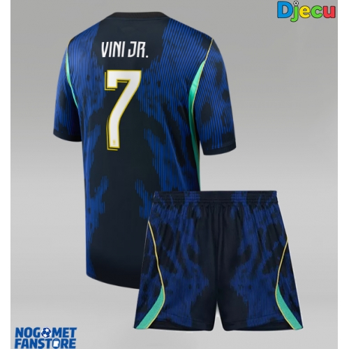 Brazil Vinicius Junior #7 Gostujuci Dres za djecu SP 2026 Kratak Rukav (+ Kratke hlače)
